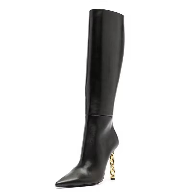 Botas hasta la rodilla Chain Luxe