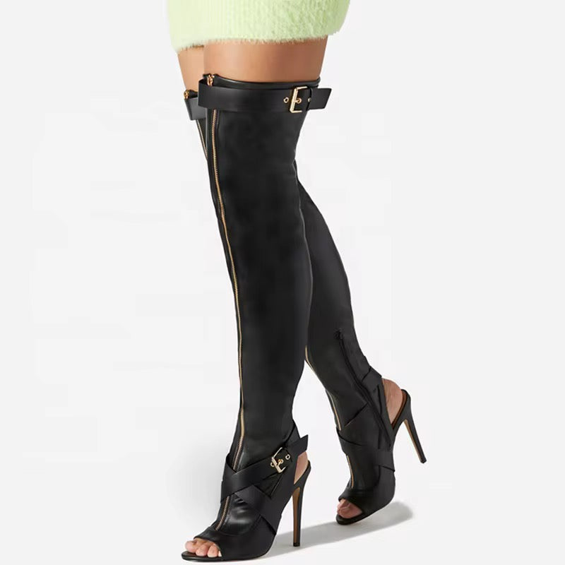 Dominatrix Thigh-High Stiletto Boots