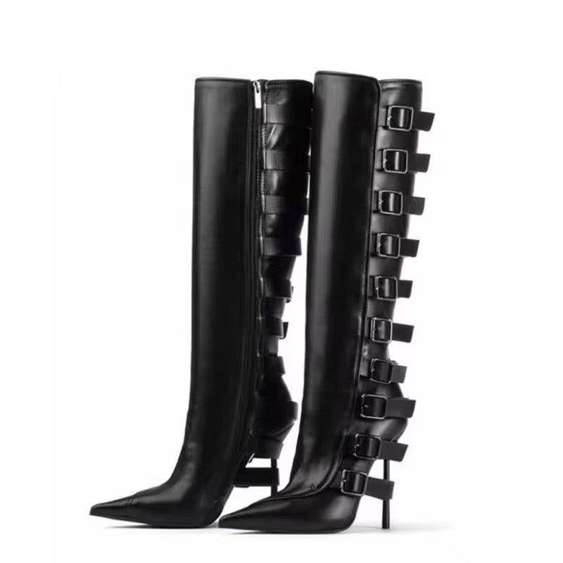 Strapped Authority Heel Boots