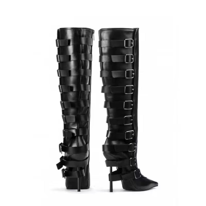 Strapped Authority Heel Boots