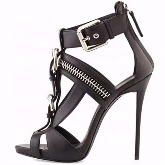 Domin Buckle Sandal Heels