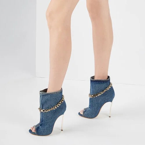 Fancy Denim Heels