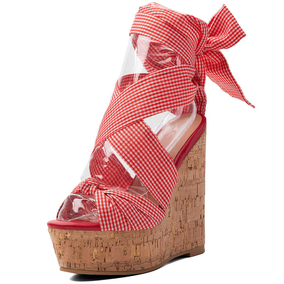 The Pretty Tie-Up Wedge Heels