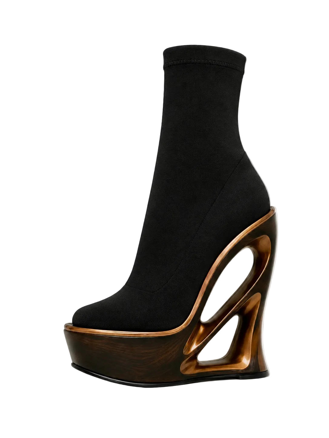 THE SCULPT MUSE ANKLE HEEL BOOT — BLACK