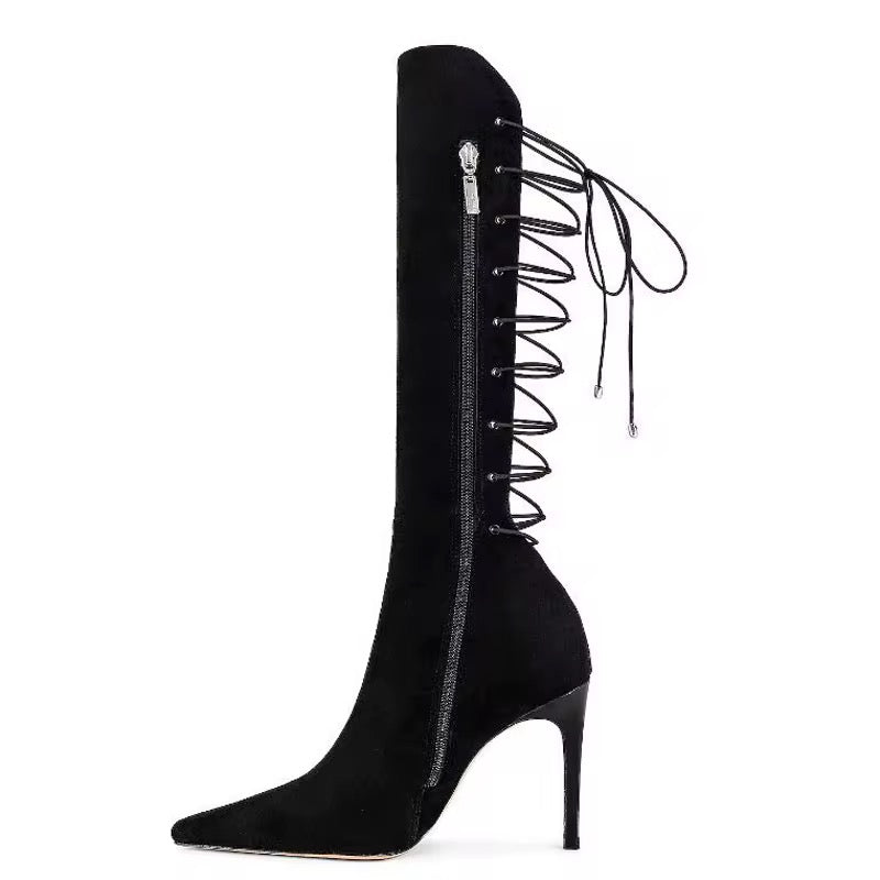 Strapped Heel Boots