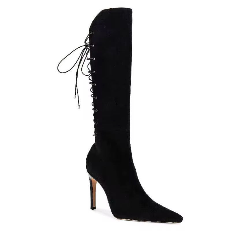Strapped Heel Boots