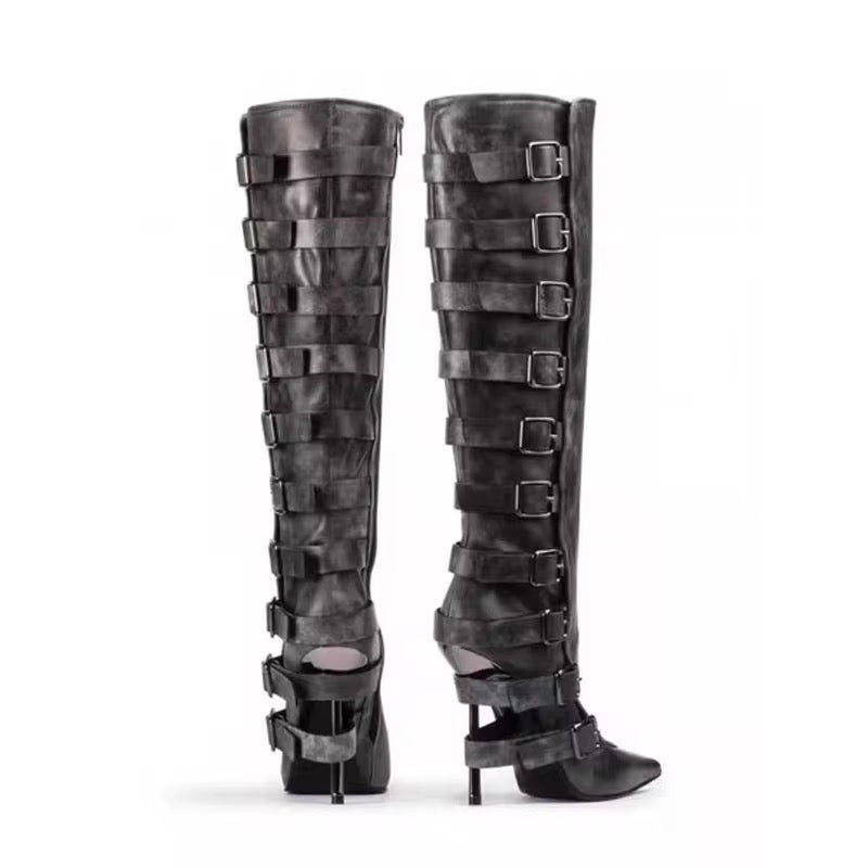 Strapped Authority Heel Boots